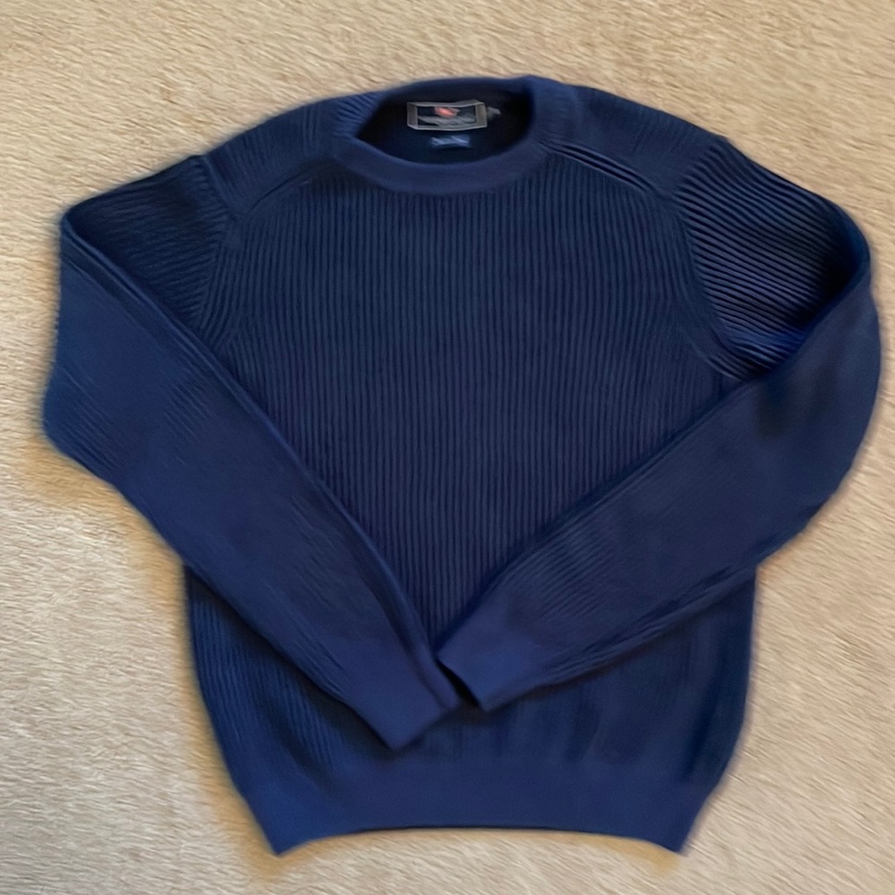 Vineyard Vines cotton crewneck sweater, small, navy